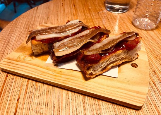 Modern tapas on the Seville tour Innovative tapas dish served during The Chef Tours’ Seville experience